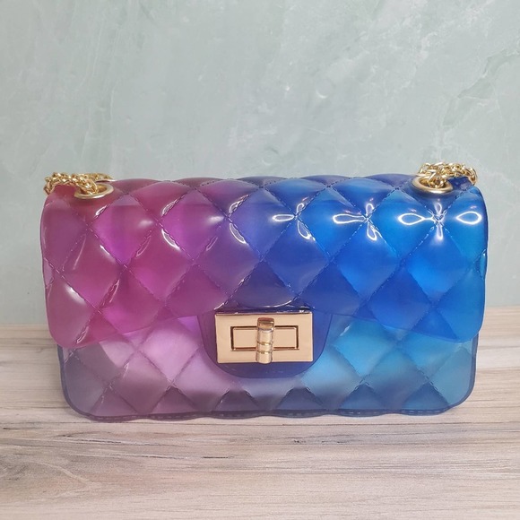Handbags - NEW Blue Quilted Small Jelly Crossbody Handbag
